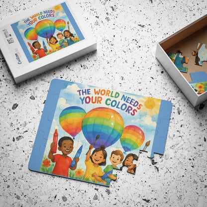 Kids' Puzzle, The World Needs Your Colors, Children's Jigsaw, Educational Toy, 30 Piece, Gift for Kids