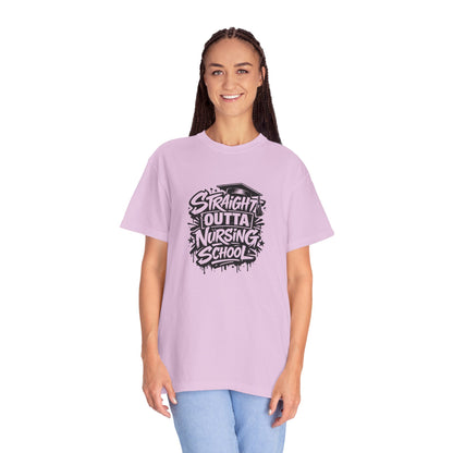 Straight Outta Nursing School T-shirt | Nursing Graduate Tee, Cap Graphic
