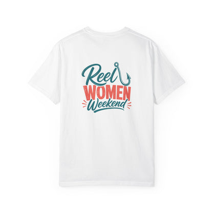 Reel Women Weekend T-shirt | Fishing Hook Typography Tee