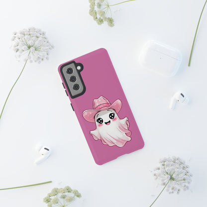 Cute Ghost Phone Case - Fun, Whimsical, Kawaii, Halloween, Gift Idea, Pink Ghost Design
