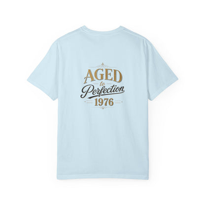 Aged to Perfection 1976 T-Shirt | Vintage Typographic Birthday Design