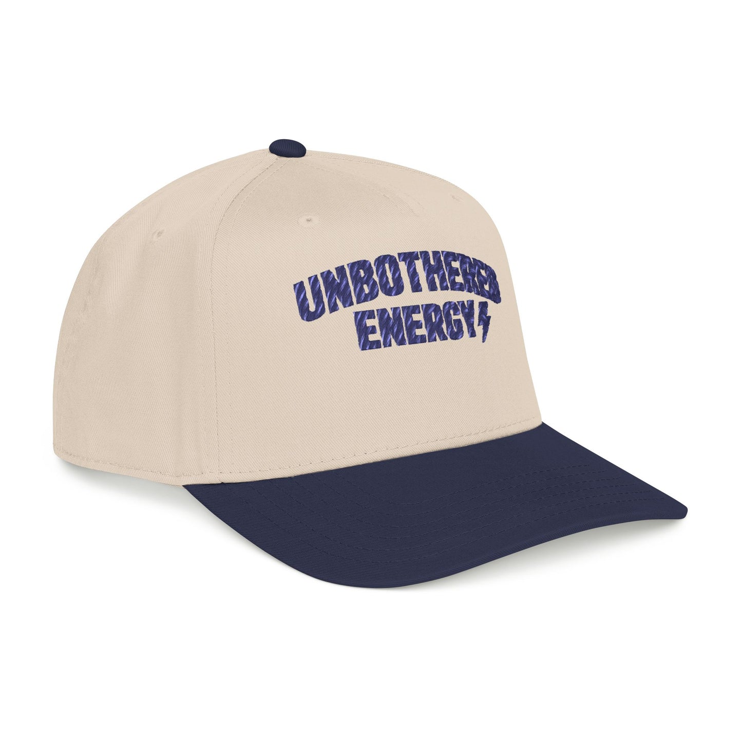 Unbothered Energy Mid Profile Baseball Cap | Embroidered Phrase