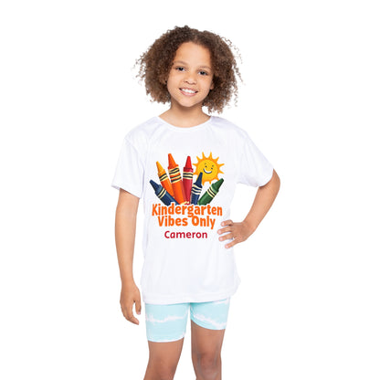Playful Kids Sports Jersey - Kindergarten Vibes Only, Personalized Youth Tee, Fun Sportswear, School Events, Birthday Gift, Playdate Outfit