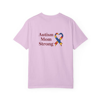 Autism Mom Strong T-shirt | Autism Awareness Puzzle Ribbon