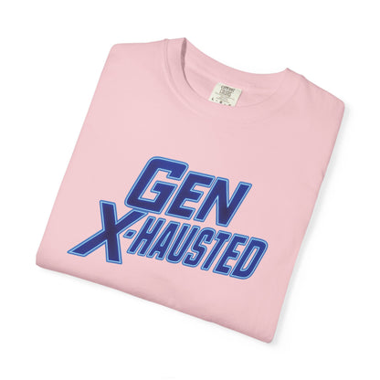 Gen X-Hausted Unisex T-shirt, Forgot Again Found Out Funny Tee, Gen X Humor Gift, Retro 80s 90s Shirt, Vintage Style Clothing