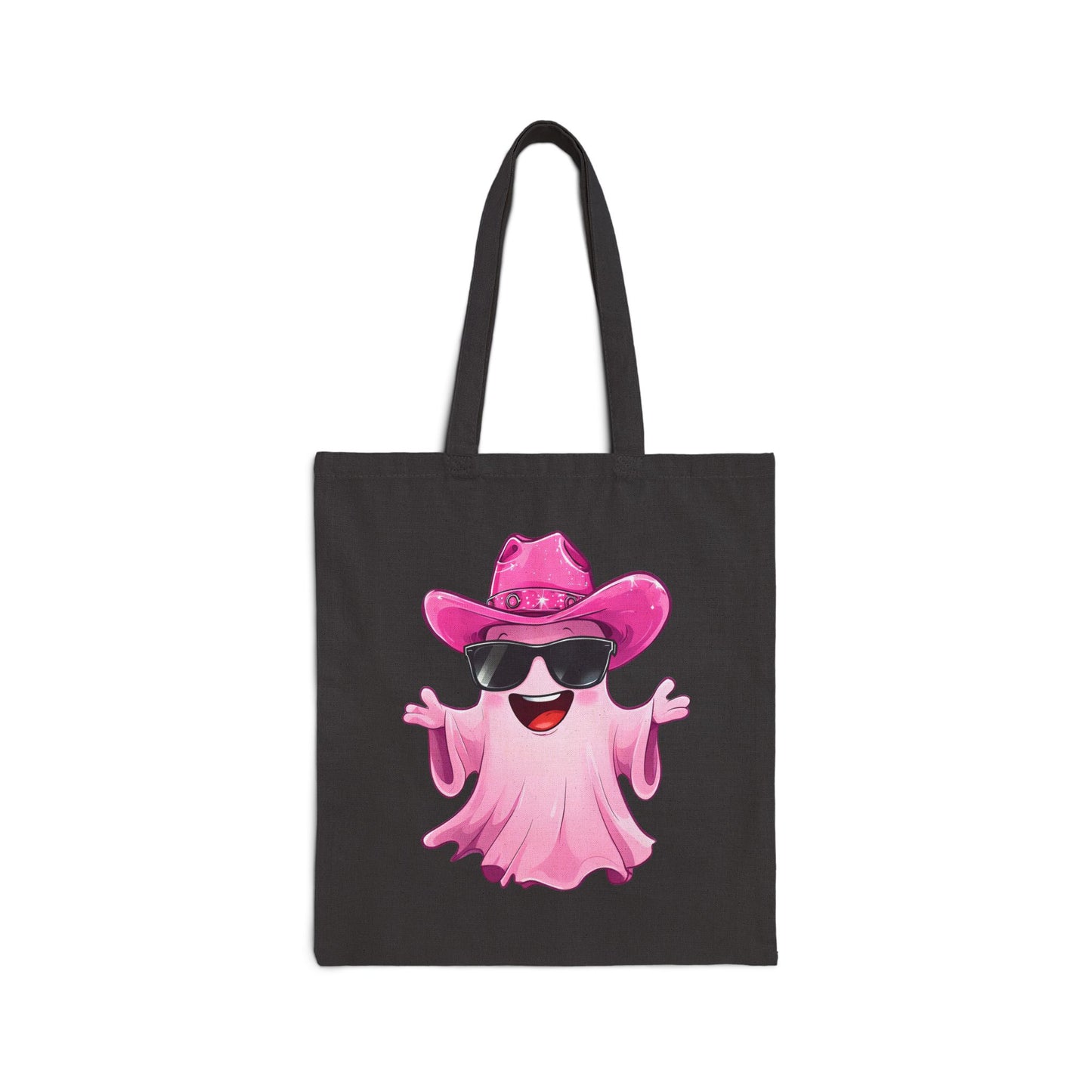 Playful Custom Tote Bag - Fun Pink Ghost Design, Cute Gift for Kids, Shopping, Beach, or Everyday Use
