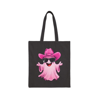 Playful Custom Tote Bag - Fun Pink Ghost Design, Cute Gift for Kids, Shopping, Beach, or Everyday Use
