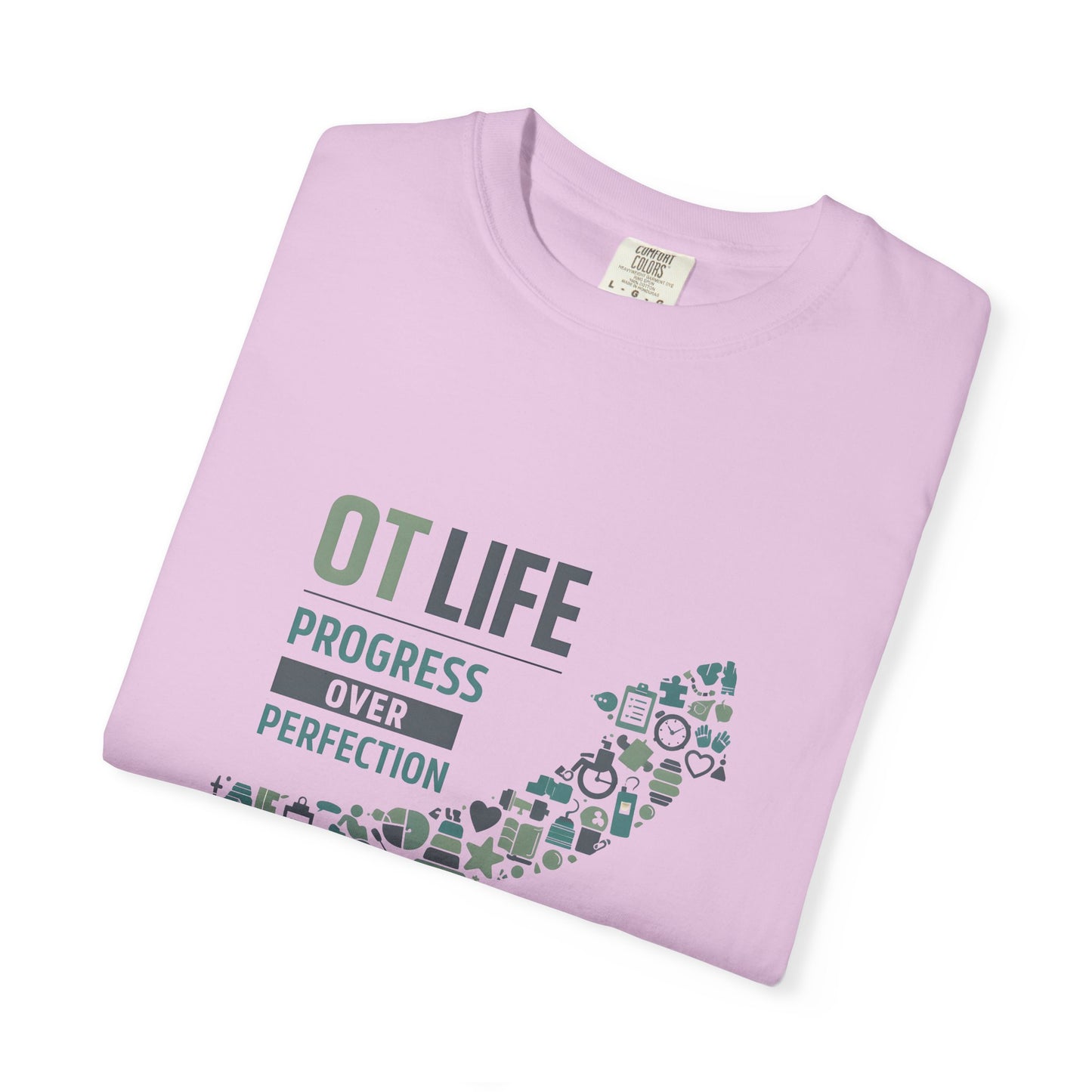 OT Life Progress Over Perfection T-Shirt | Occupational Therapy Arrow Design