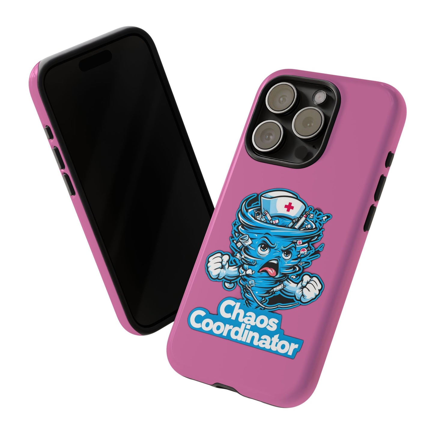 Chaos Coordinator Phone Case, Fun Nurse Gift, Tough Cases for Healthcare Heroes, Unique Cell Phone Cover, Funny Medical Humor/ Pink