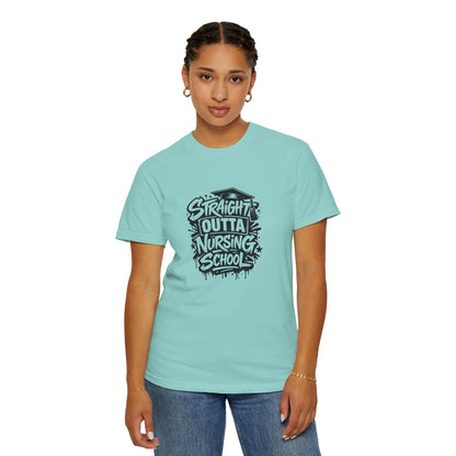 Straight Outta Nursing School T-shirt | Nursing Graduate Tee, Cap Graphic