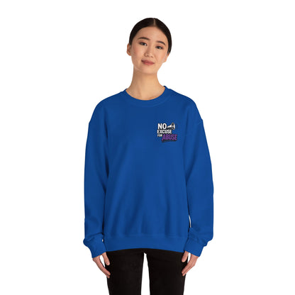 Awareness Sweatshirt - Unisex Heavy Blend™ Crewneck Sweatshirt, Domestic Violence Support Jumper, No Excuse For Abuse