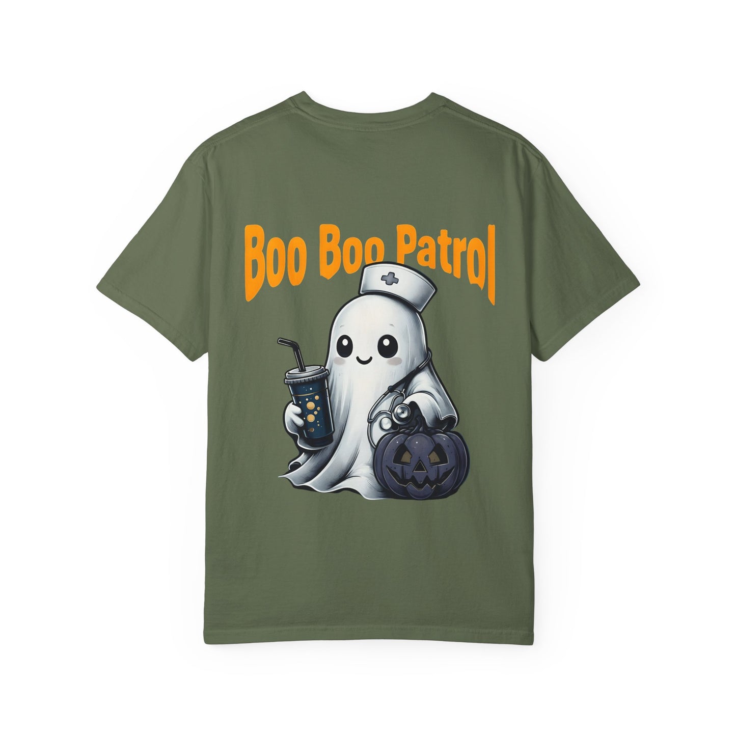 Halloween Ghost 'Boo Boo Patrol' T-Shirt, Unisex Graphic Tee, Fun Fall Apparel, Spooky Season Top, Nurse Halloween Fashion