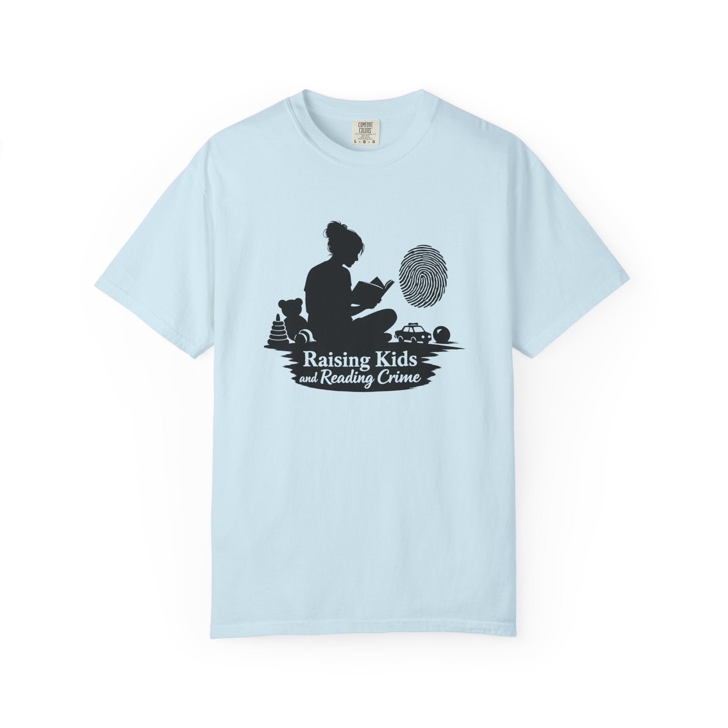 Raising Kids and Reading Crime T-shirt | Mom Reader Detective Design