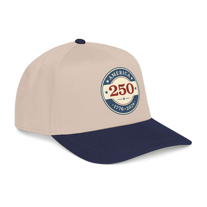 America 250 1776-2026 Patch Mid Profile Baseball Cap | 250th Anniversary Celebration