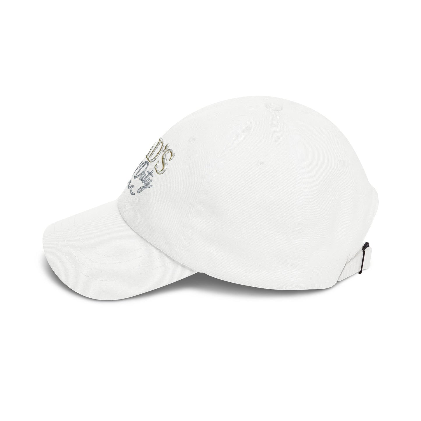Dad's Off Duty Cap | Embroidered Dad Hat, White Classic Baseball Cap