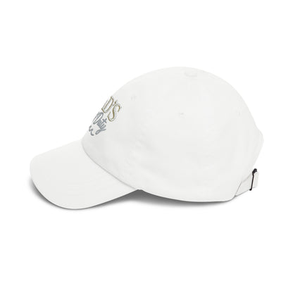 Dad's Off Duty Cap | Embroidered Dad Hat, White Classic Baseball Cap