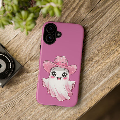 Cute Ghost Phone Case - Fun, Whimsical, Kawaii, Halloween, Gift Idea, Pink Ghost Design