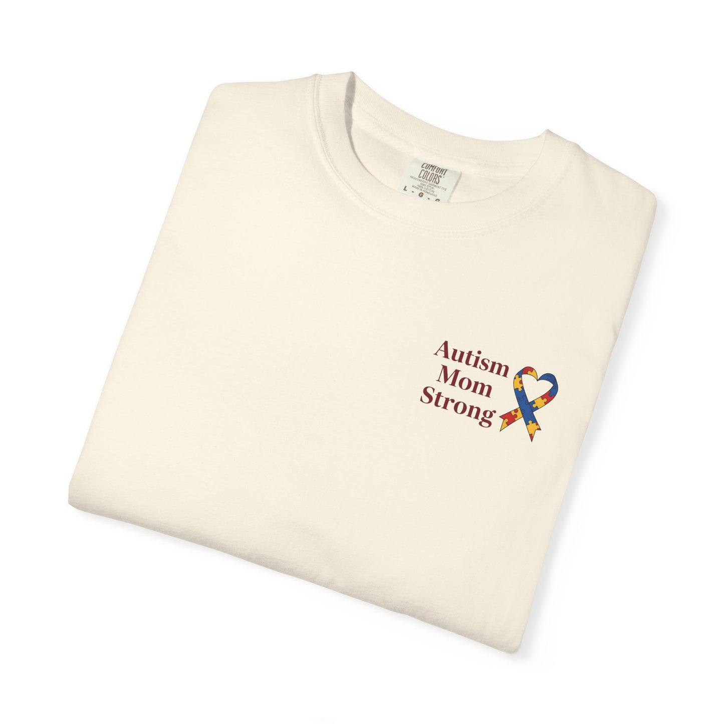 Autism Mom Strong T-shirt | Autism Awareness Puzzle Ribbon