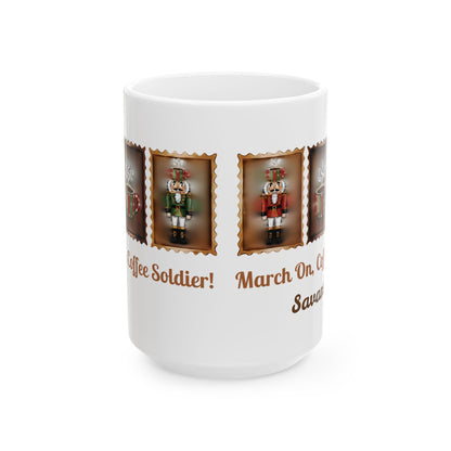 Nutcracker Soldier Mug | March On Coffee Soldier Christmas Mug