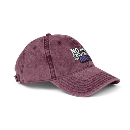 Vintage Embroidered Cap with Anti-Abuse Message - Casual Hat for Awareness, Support Events, Fundraisers, Gifts, Summer Days