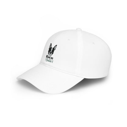 Boston Terrier Low Profile Baseball Cap — Embroidered Dog Face Hat