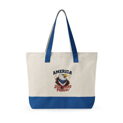 America Eagle Crest zipper tote | Canvas Tote, Patriotic Stars Stripes