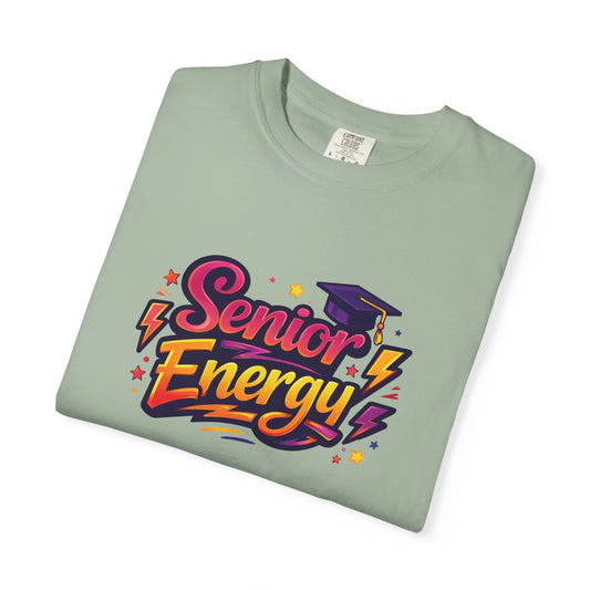 Senior Energy T-shirt | Graduation Graphic, Retro Lightning