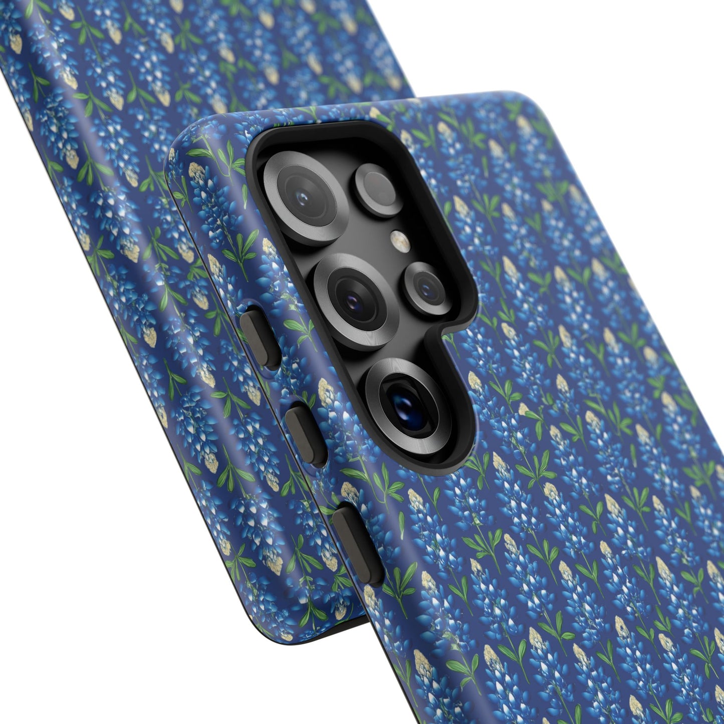 Phone Case, Texas Bluebonnet Tough Case, Navy Floral Phone Cover, Protective iPhone Case, Samsung Galaxy Case, Texas Wildflower Gift