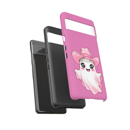 Cute Ghost Phone Case - Fun, Whimsical, Kawaii, Halloween, Gift Idea, Pink Ghost Design