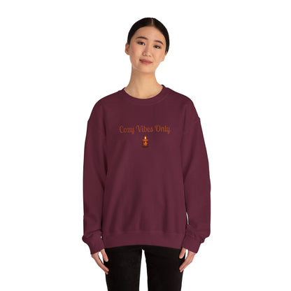 Cozy Vibes Only Sweatshirt, Unisex Crewneck, Casual Wear, Fall Fashion, Gift for Her, Cozy Apparel, Warm Layering
