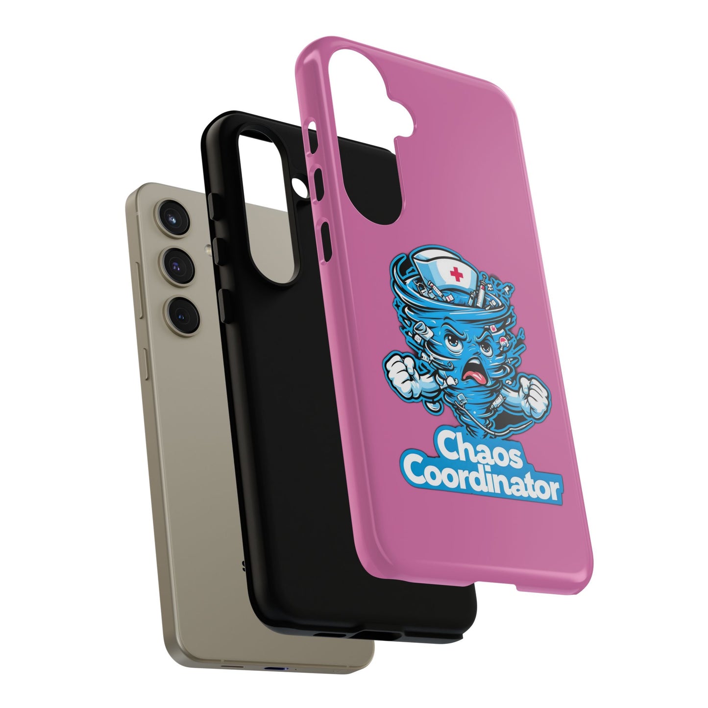 Chaos Coordinator Phone Case, Fun Nurse Gift, Tough Cases for Healthcare Heroes, Unique Cell Phone Cover, Funny Medical Humor/ Pink