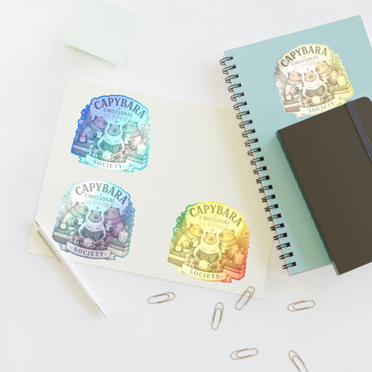 Capybara Emotional Support Society sticker sheet | Capybara stickers, kawaii animal decal