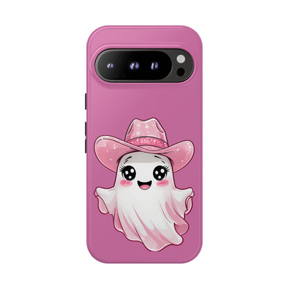 Cute Ghost Phone Case - Fun, Whimsical, Kawaii, Halloween, Gift Idea, Pink Ghost Design