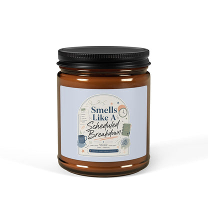 Smells Like A Scheduled Breakdown Candle | Amber Jar Soy Candle
