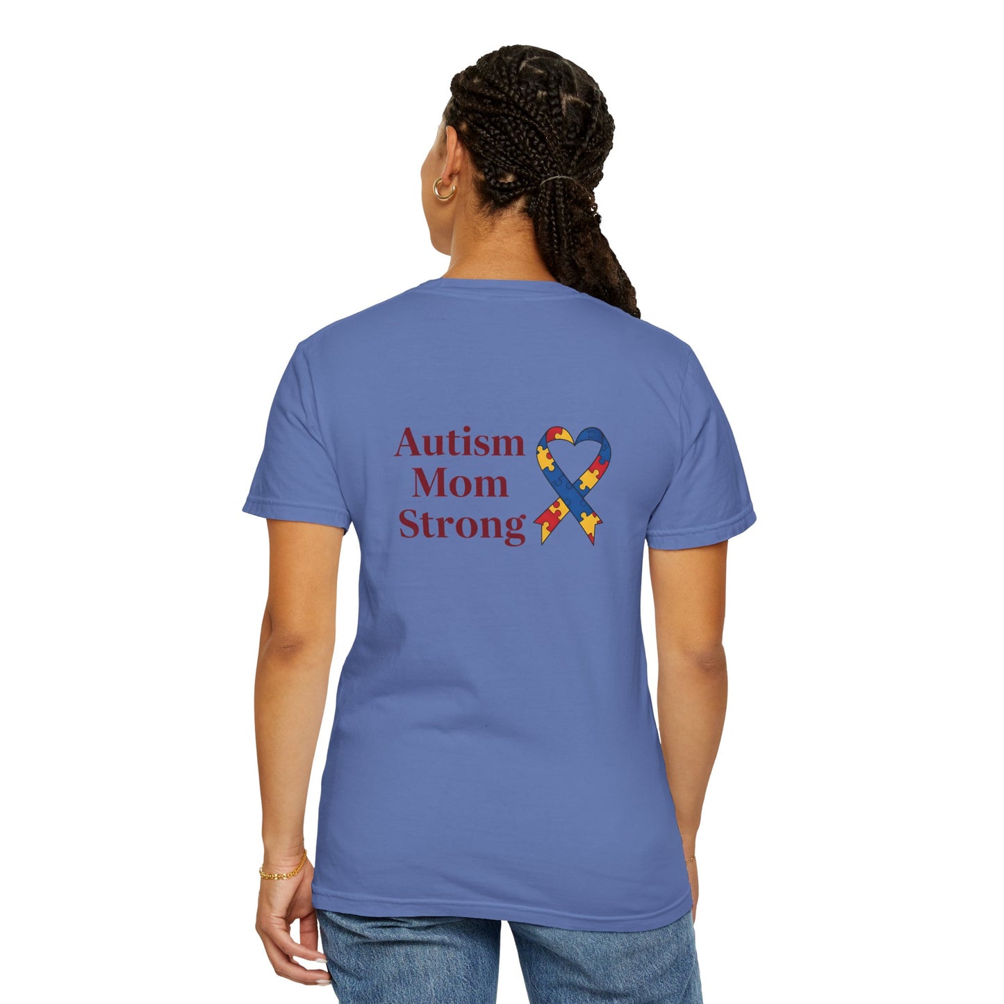 Autism Mom Strong T-shirt | Autism Awareness Puzzle Ribbon