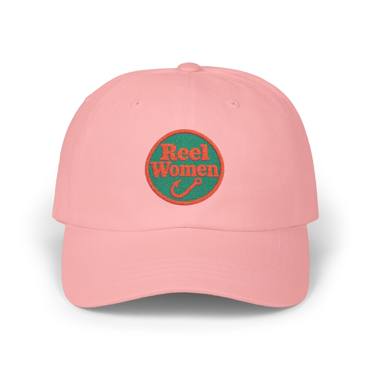 Reel Women embroidered logo Dad Cap | Baseball Hat, Fishing Theme