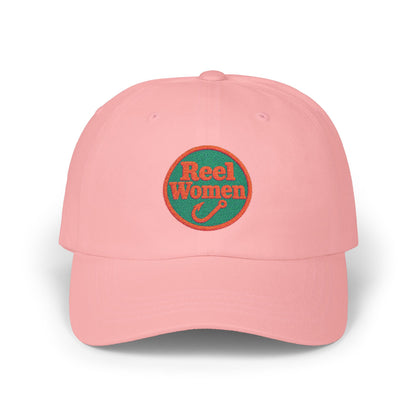 Reel Women embroidered logo Dad Cap | Baseball Hat, Fishing Theme