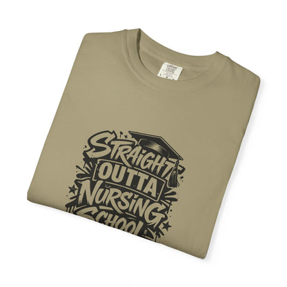 Straight Outta Nursing School T-shirt | Nursing Graduate Tee, Cap Graphic