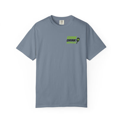 Dink Drink Repeat T-shirt | Pickleball Paddle Graphic