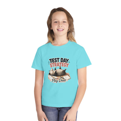 Test Day Strategy Play Dead Youth Tee | Possum Illustration, Back-to-School