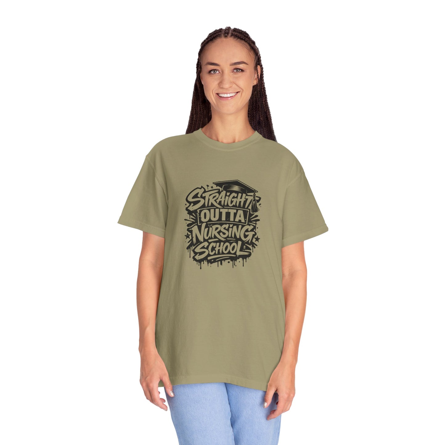 Straight Outta Nursing School T-shirt | Nursing Graduate Tee, Cap Graphic