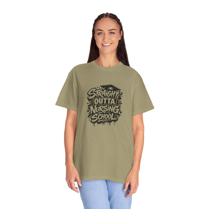Straight Outta Nursing School T-shirt | Nursing Graduate Tee, Cap Graphic