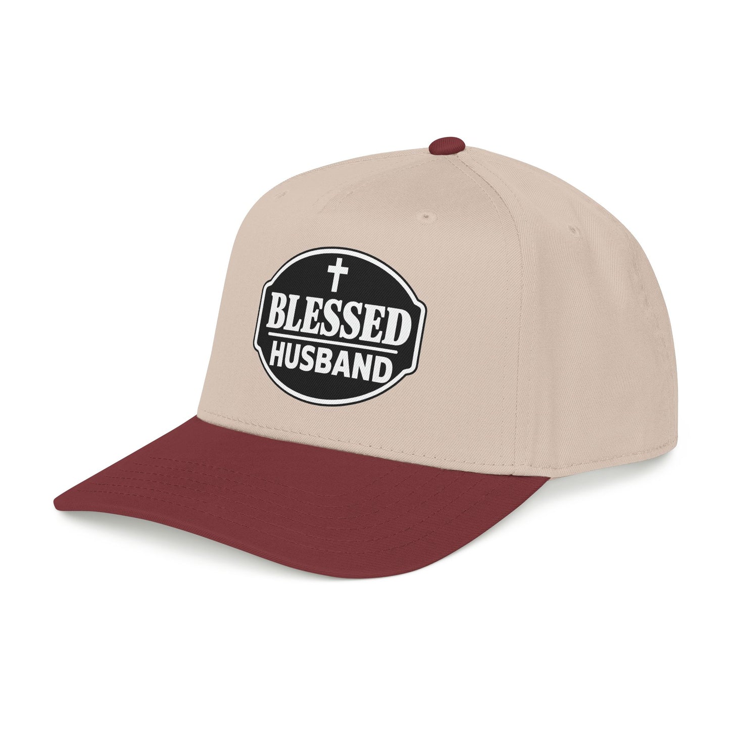Blessed Husband Embroidered Hat Mid Profile Baseball Cap | Husband Dad Faith