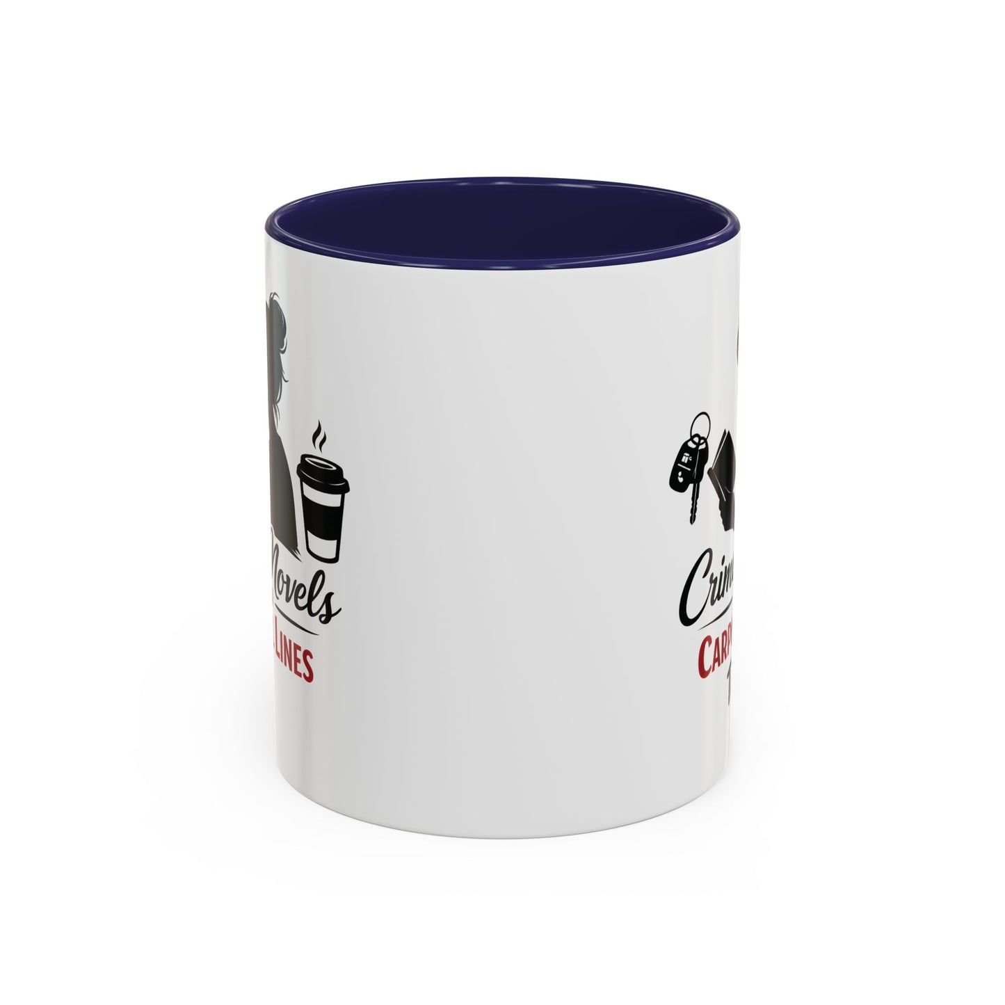 Crime Novels and Carpool Lines Mug | Accent Coffee Mug