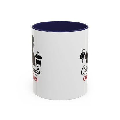 Crime Novels and Carpool Lines Mug | Accent Coffee Mug