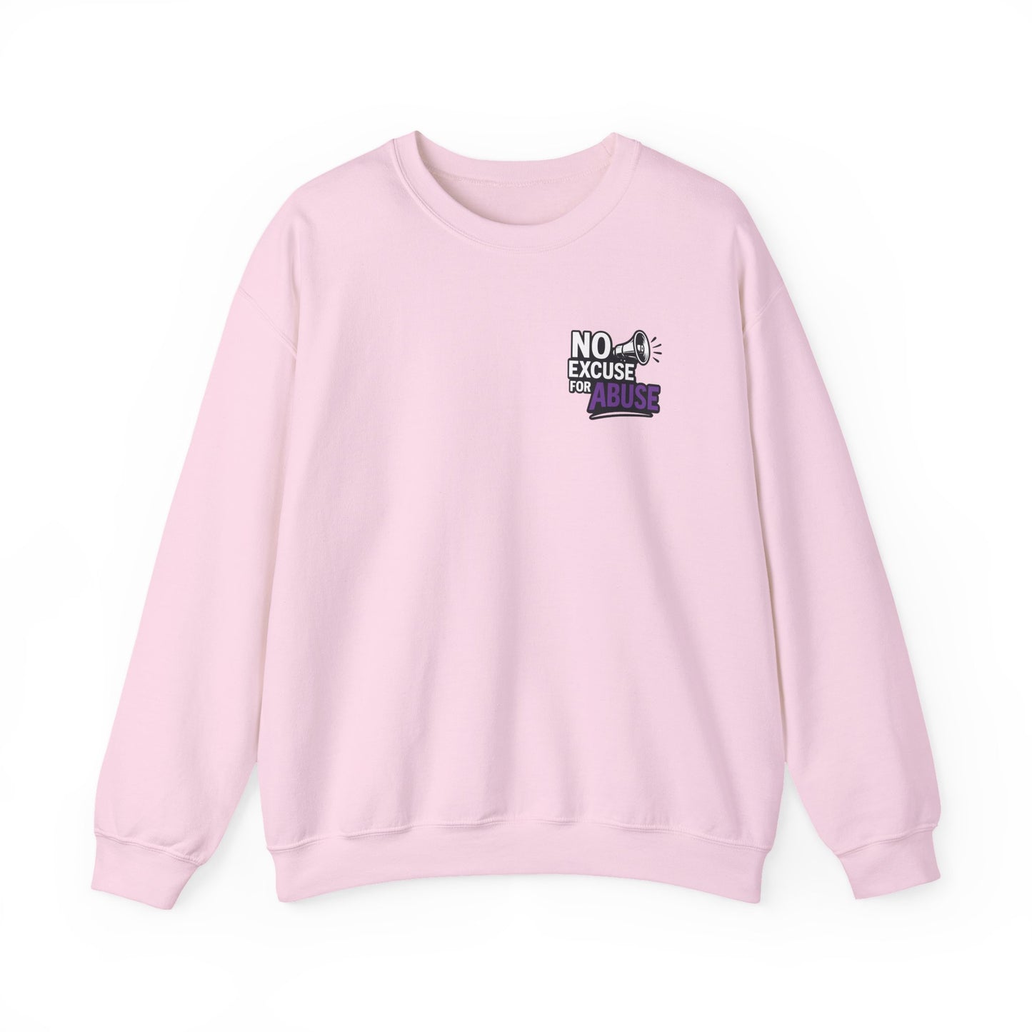 Awareness Sweatshirt - Unisex Heavy Blend™ Crewneck Sweatshirt, Domestic Violence Support Jumper, No Excuse For Abuse