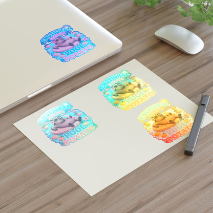 Emotional Support Pool Potato Capybara Sticker Sheet