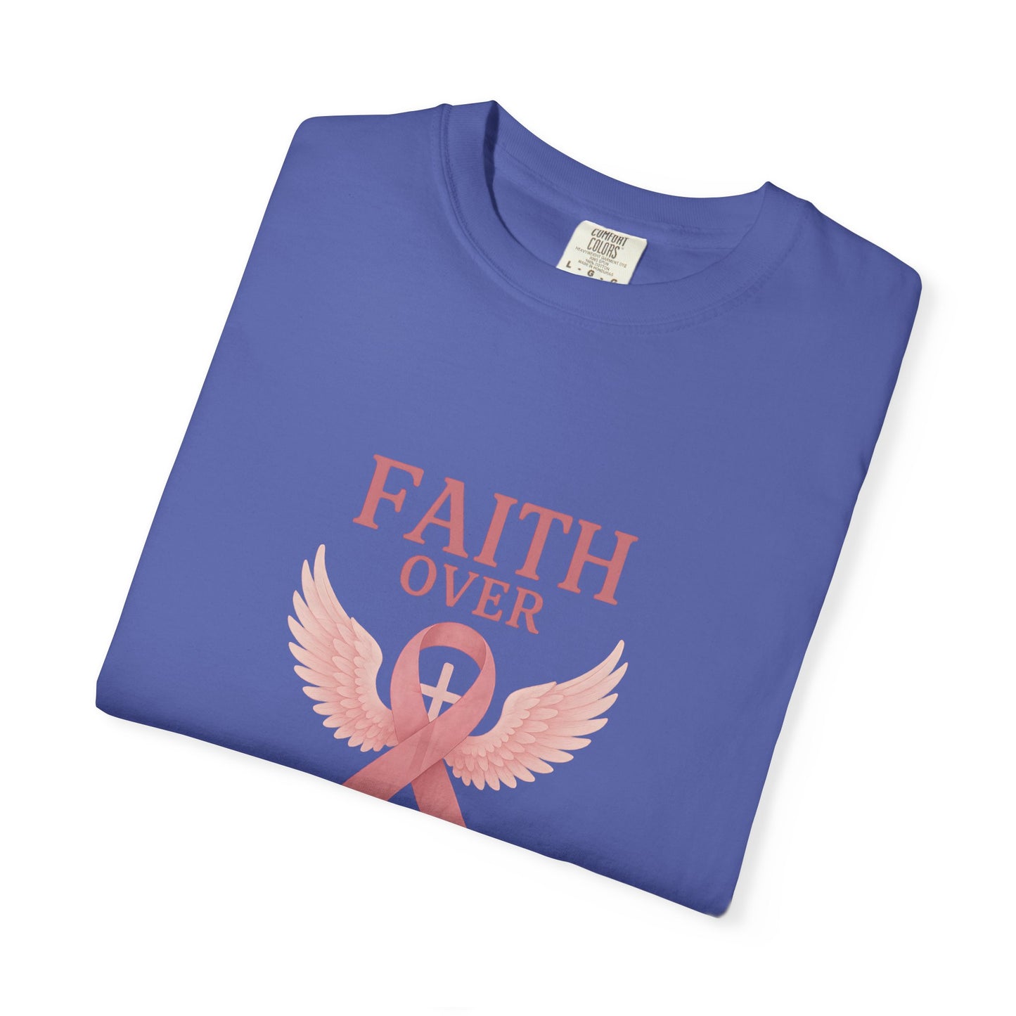 Faith Over Fear Unisex T-Shirt, Inspirational Shirt, Breast Cancer Awareness Tee, Gift for Support, Everyday Casual Wear