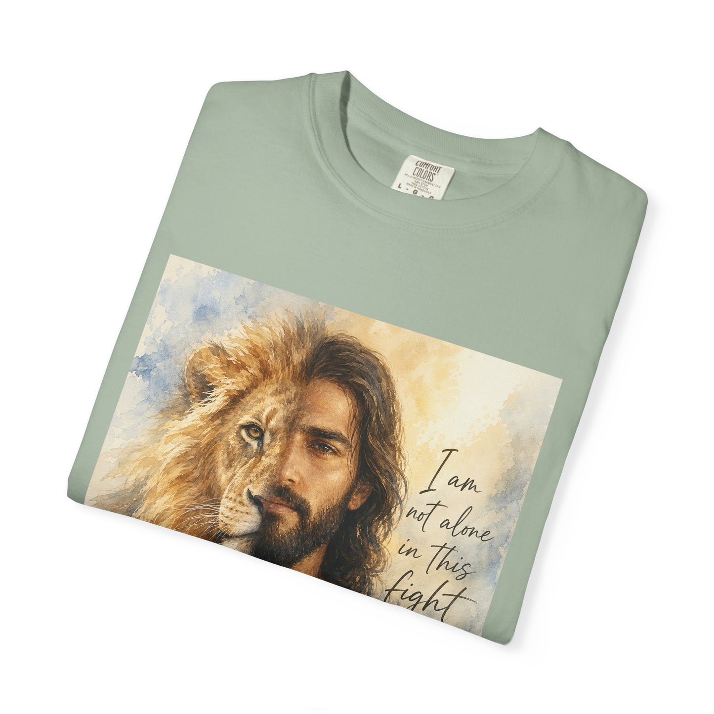 Jesus Lion of Judah t-shirt | I am not alone in this fight Christian tee
