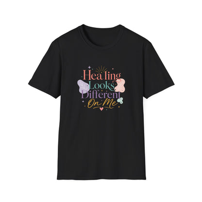 Healing Looks Different On Me T-Shirt | Pastel Floral Typography